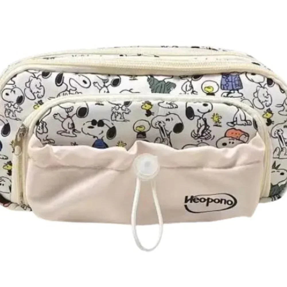 Snoopy Multi-Compartment Zipper Pencil Case Organizer Pouch - Picture 4 of 4